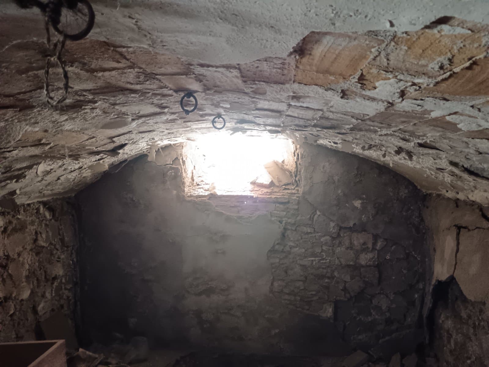 Bóveda de piedra en su estado actual